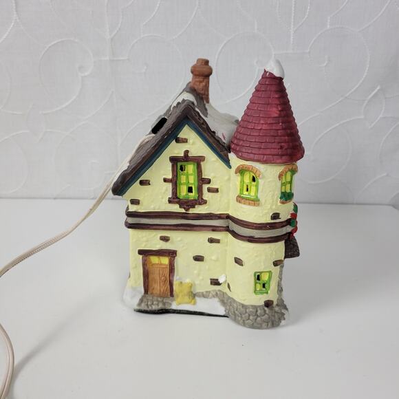 Vintage 90's Holiday Expressions Bakery Hand-Painted Porcelain Lighted House - Picture 9 of 16